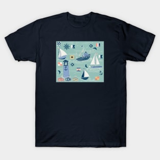 Minty Nautical Living! T-Shirt